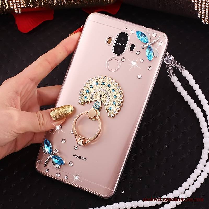 Huawei Mate 10 Pro Futerał Etui Etui Na Telefon Rhinestone Złoto Przezroczysty