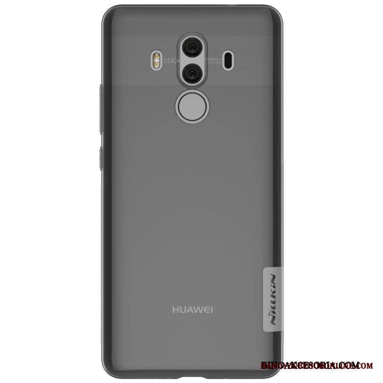 Huawei Mate 10 Pro Futerał Etui Na Telefon Silikonowe Etui Obrzeża Złoto Przezroczysty