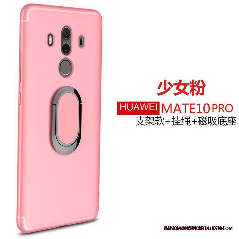 Huawei Mate 10 Pro Futerał Silikonowe Niebieski Anti-fall Ochraniacz Etui Nubuku Ring