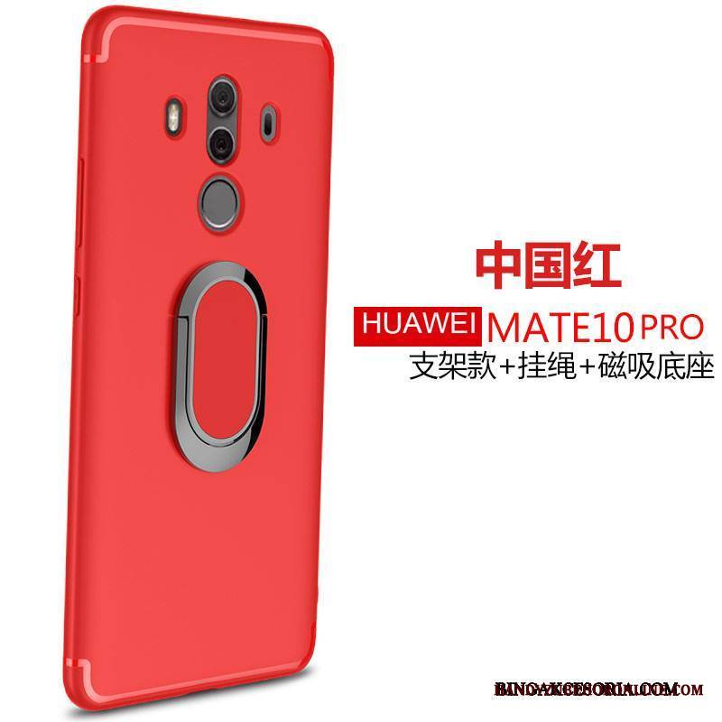 Huawei Mate 10 Pro Futerał Silikonowe Niebieski Anti-fall Ochraniacz Etui Nubuku Ring