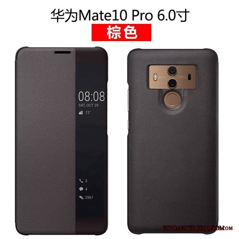 Huawei Mate 10 Pro Klapa Etui Zielony Etui Na Telefon Skórzany Futerał Ochraniacz Prawdziwa Skóra