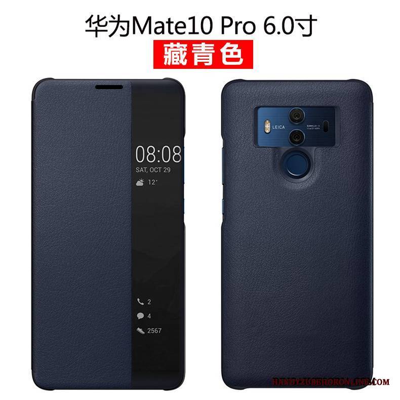 Huawei Mate 10 Pro Klapa Etui Zielony Etui Na Telefon Skórzany Futerał Ochraniacz Prawdziwa Skóra