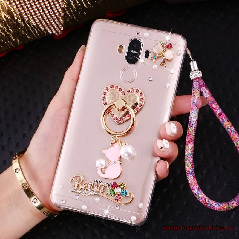 Huawei Mate 10 Pro Telefon Komórkowy Kreatywne Futerał Ring Etui Rhinestone Złoto