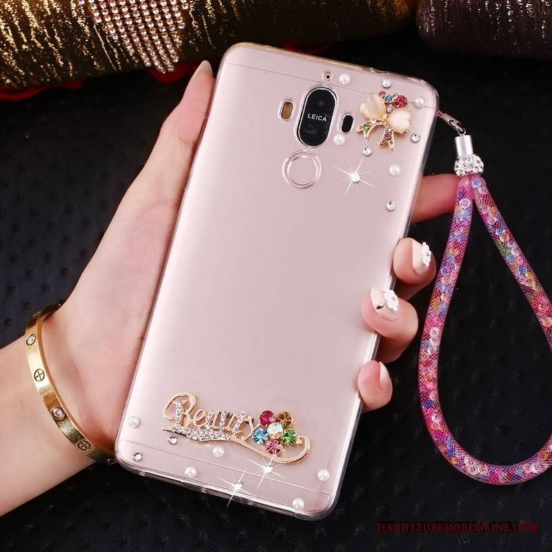 Huawei Mate 10 Pro Telefon Komórkowy Kreatywne Futerał Ring Etui Rhinestone Złoto