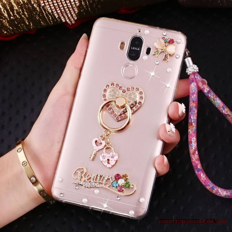 Huawei Mate 10 Pro Telefon Komórkowy Kreatywne Futerał Ring Etui Rhinestone Złoto