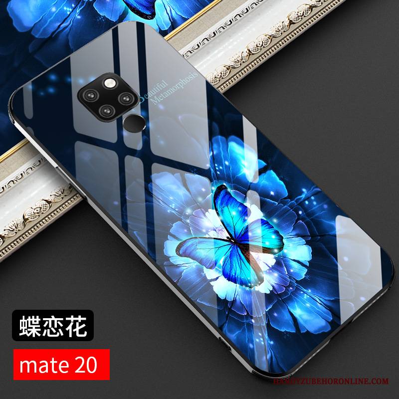 Huawei Mate 20 Futerał Chiński Styl Anti-fall Moda Modna Marka Ochraniacz Etui Niebieski