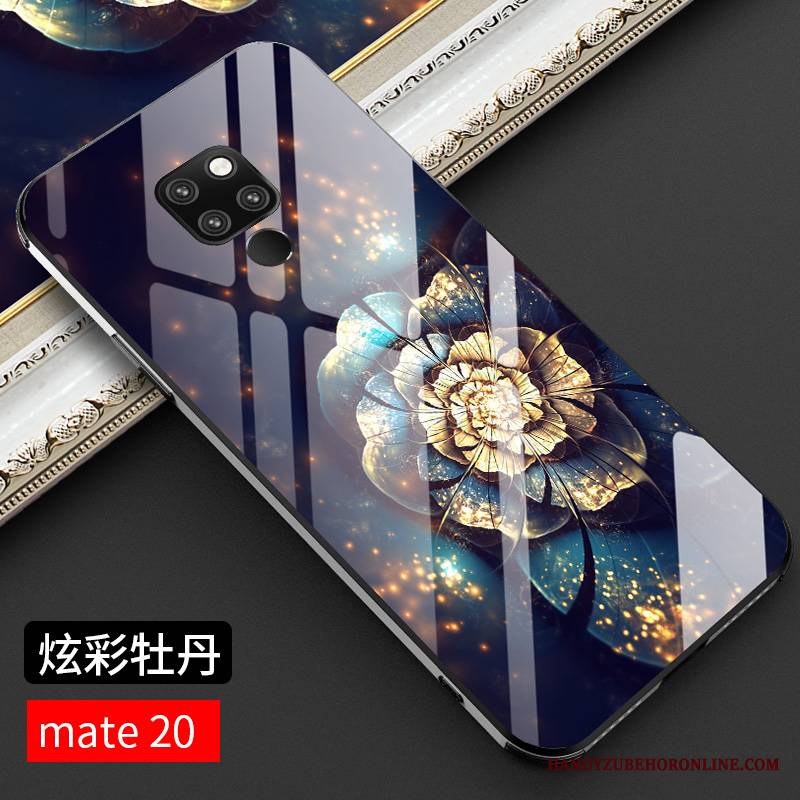 Huawei Mate 20 Futerał Chiński Styl Anti-fall Moda Modna Marka Ochraniacz Etui Niebieski