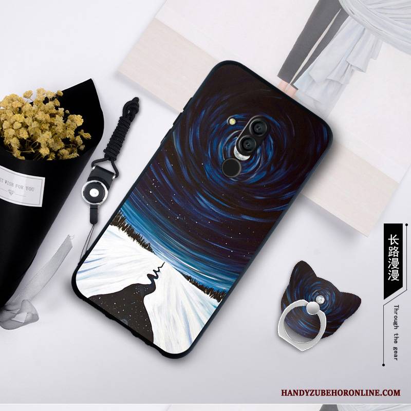 Huawei Mate 20 Lite Futerał Etui Filmy Miękki Ring Szkło Hartowane Anti-fall Etui Na Telefon