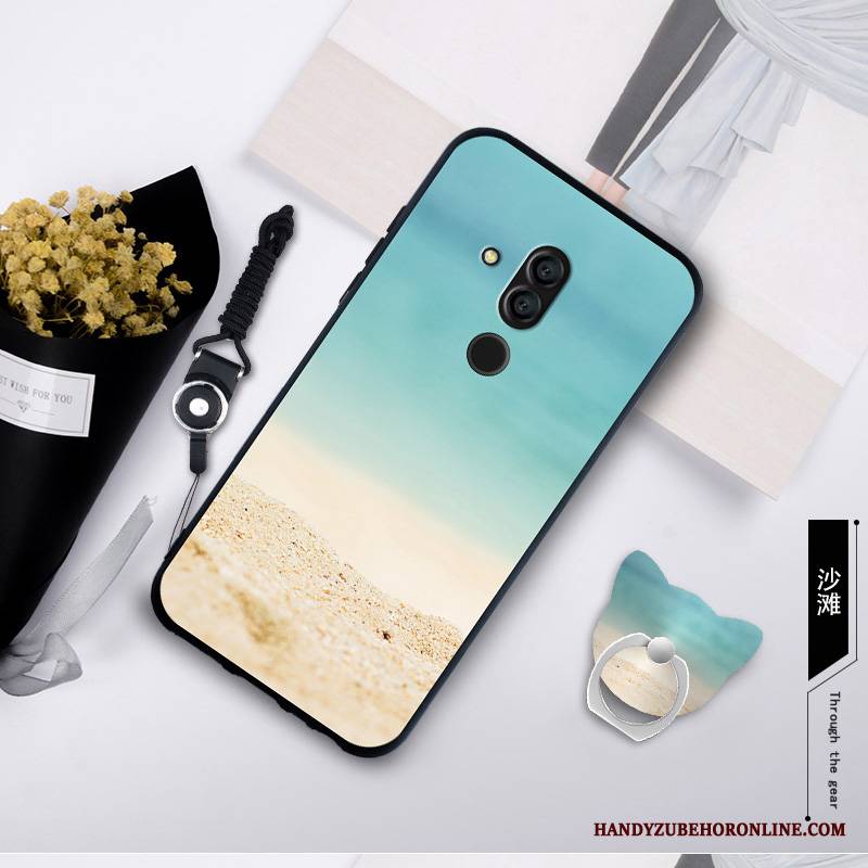 Huawei Mate 20 Lite Futerał Etui Filmy Miękki Ring Szkło Hartowane Anti-fall Etui Na Telefon