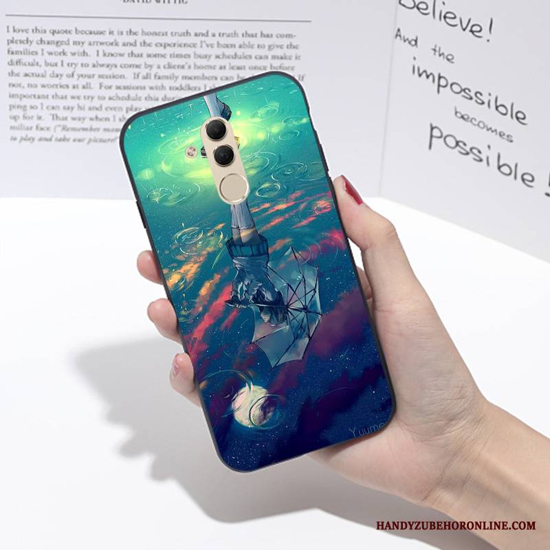 Huawei Mate 20 Lite Futerał Ochraniacz Miękki Anti-fall Różowe Silikonowe Młodzież Osobowość