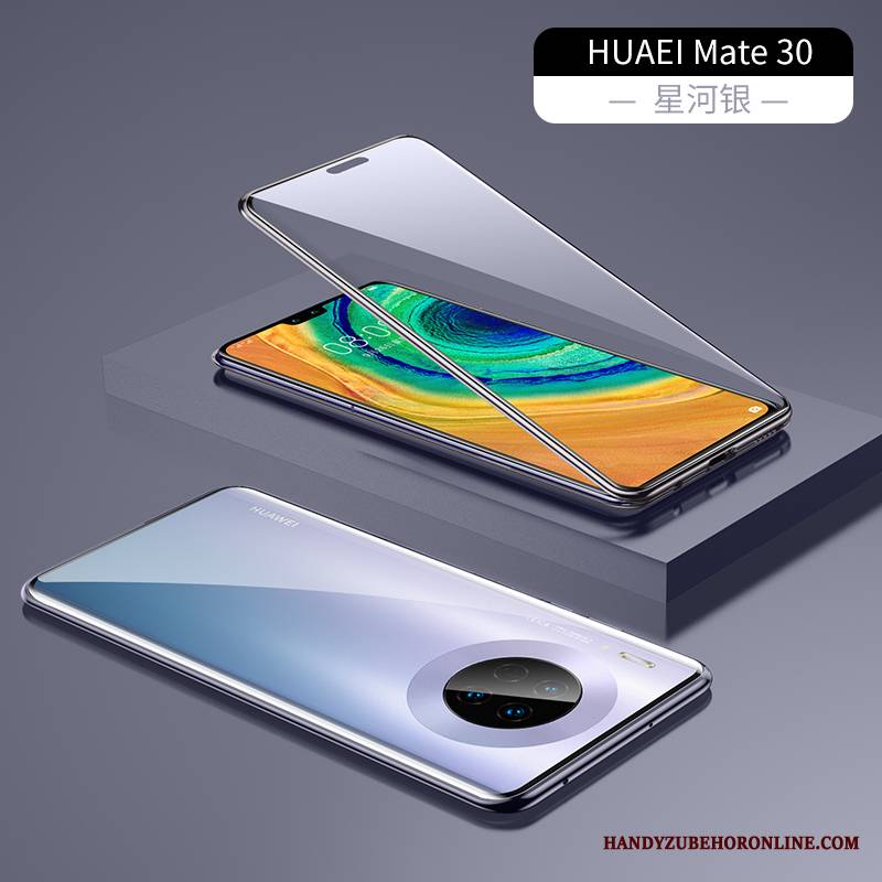 Huawei Mate 30 Dwustronny Przezroczysty Ochraniacz Etui Na Telefon Futerał Metal Magnetyzm