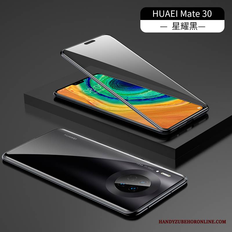 Huawei Mate 30 Dwustronny Przezroczysty Ochraniacz Etui Na Telefon Futerał Metal Magnetyzm