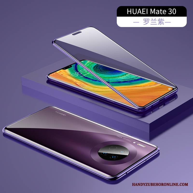 Huawei Mate 30 Dwustronny Przezroczysty Ochraniacz Etui Na Telefon Futerał Metal Magnetyzm