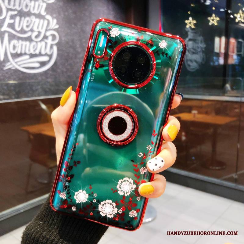 Huawei Mate 30 Futerał Etui Na Telefon Czerwony Moda Wysoki Koniec All Inclusive Anti-fall Klamra