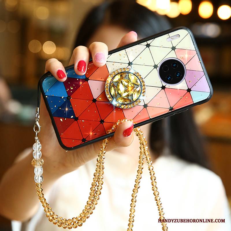 Huawei Mate 30 Futerał Kreatywne Anti-fall Rhinestone All Inclusive Kryształ Miłość Silikonowe