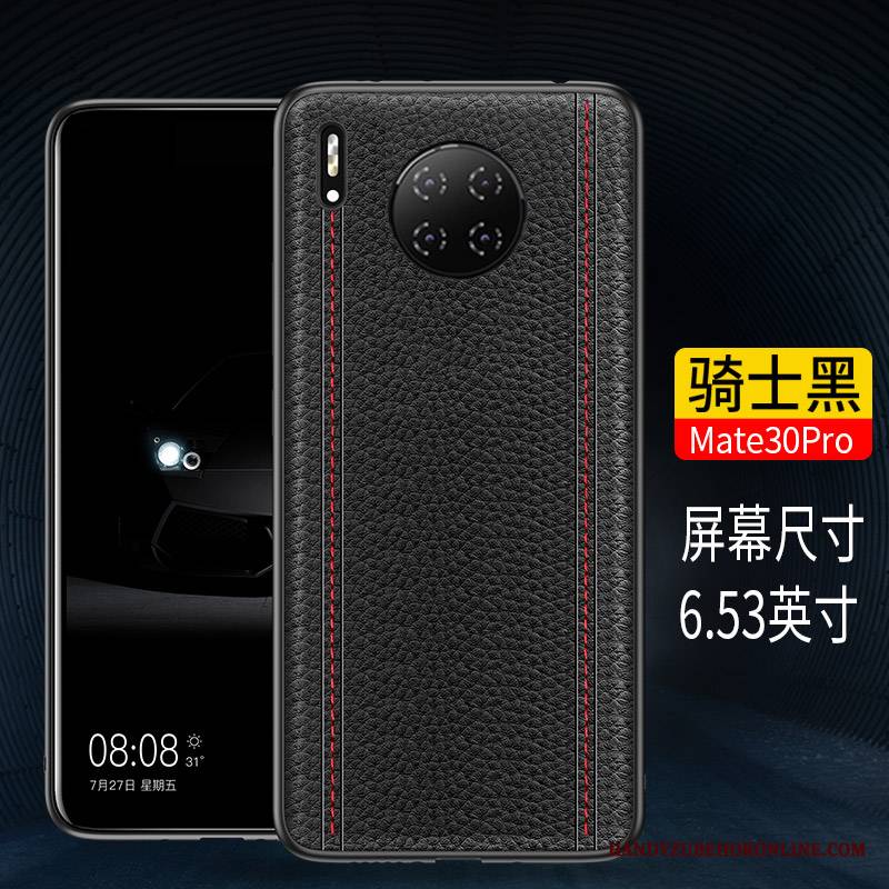 Huawei Mate 30 Pro All Inclusive Anti-fall Etui Na Telefon Wysoki Koniec Skórzany Futerał Ochraniacz Prawdziwa Skóra