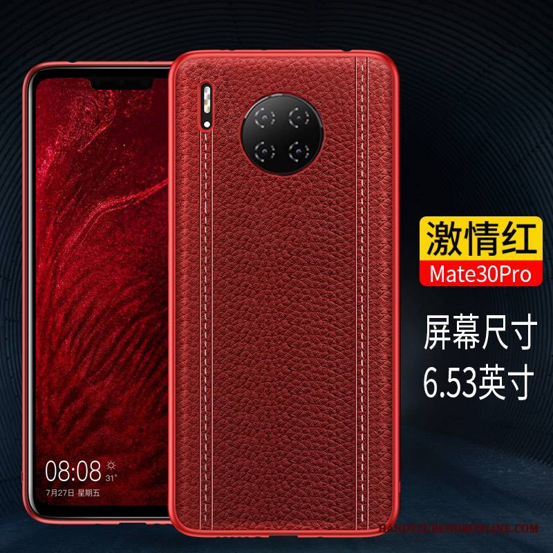 Huawei Mate 30 Pro All Inclusive Anti-fall Etui Na Telefon Wysoki Koniec Skórzany Futerał Ochraniacz Prawdziwa Skóra