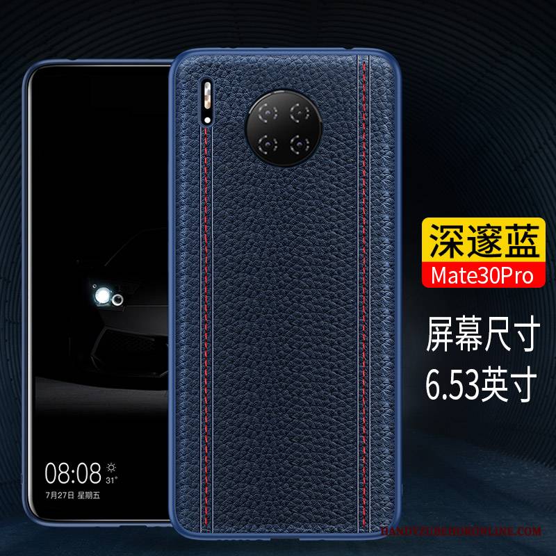 Huawei Mate 30 Pro All Inclusive Anti-fall Etui Na Telefon Wysoki Koniec Skórzany Futerał Ochraniacz Prawdziwa Skóra