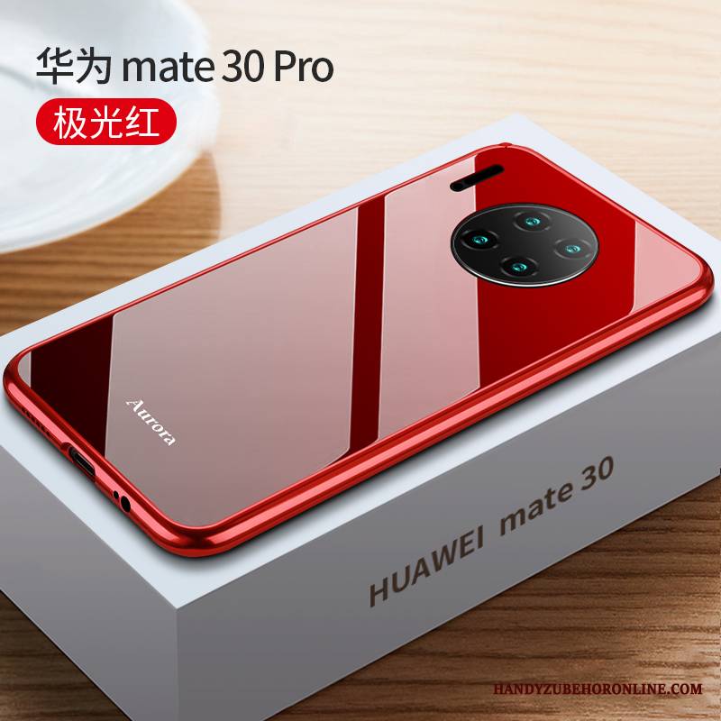 Huawei Mate 30 Pro Futerał All Inclusive Czerwony Netto Etui Na Telefon Wysoki Koniec Granica Metal Szkło