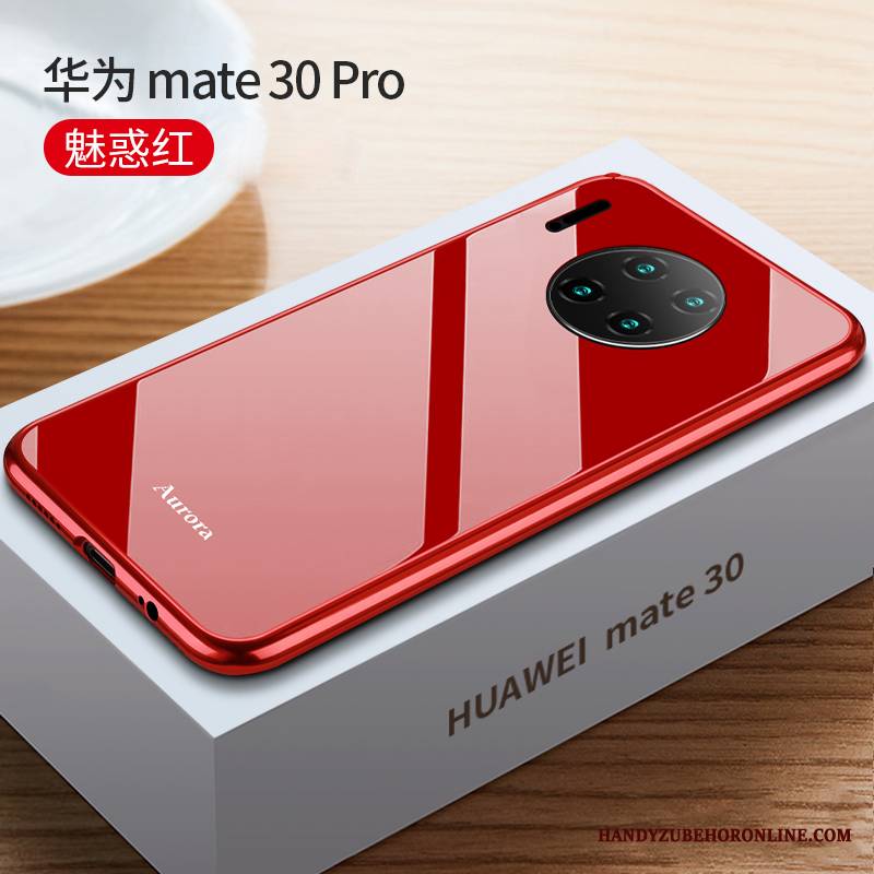 Huawei Mate 30 Pro Futerał All Inclusive Czerwony Netto Etui Na Telefon Wysoki Koniec Granica Metal Szkło