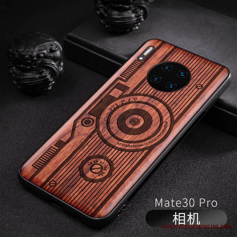 Huawei Mate 30 Pro Futerał Drewniany Nowy Dostosowane Oryginalny Relief Tendencja Anti-fall