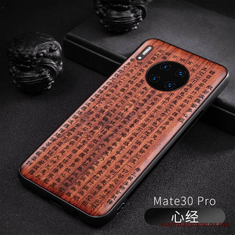 Huawei Mate 30 Pro Futerał Drewniany Nowy Dostosowane Oryginalny Relief Tendencja Anti-fall