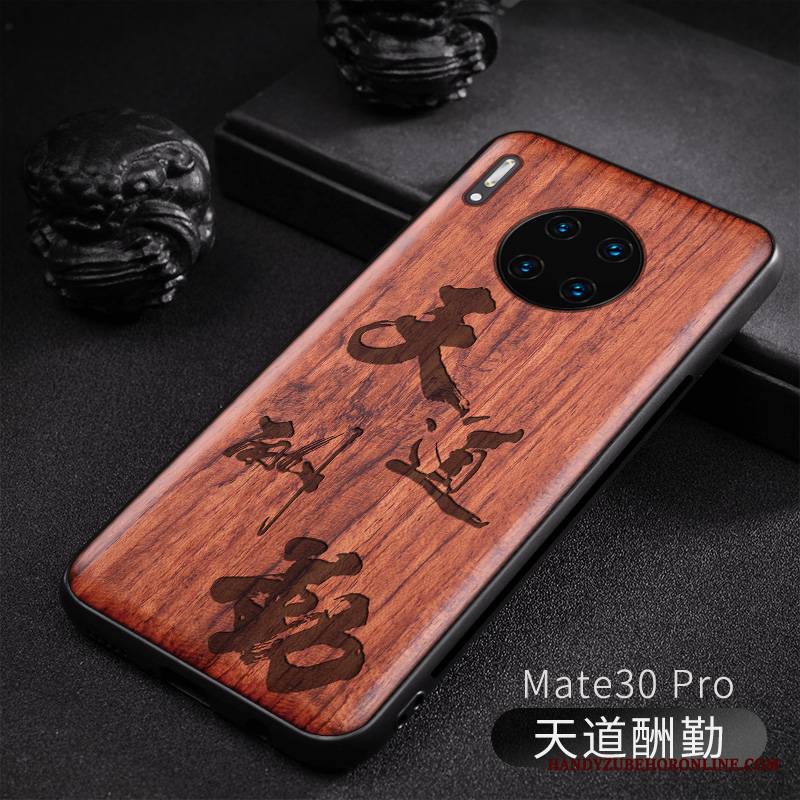 Huawei Mate 30 Pro Futerał Drewniany Nowy Dostosowane Oryginalny Relief Tendencja Anti-fall