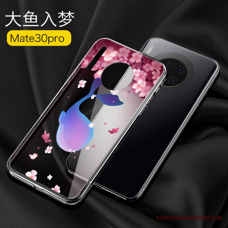 Huawei Mate 30 Pro Modna Marka Szkło Ochraniacz Silikonowe Futerał Etui Na Telefon Przezroczysty