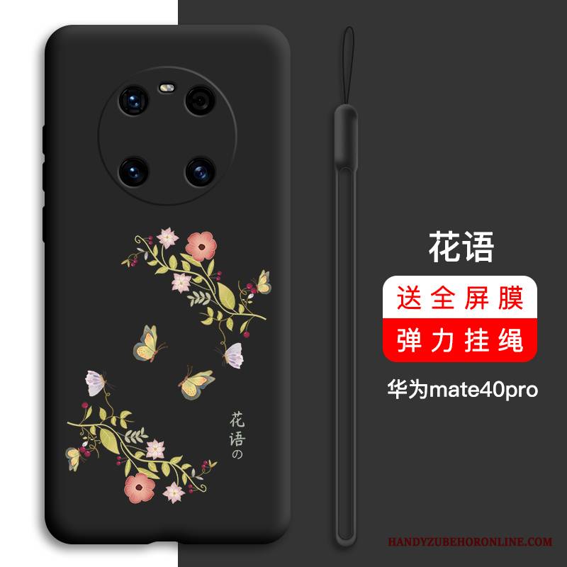 Huawei Mate 40 Pro Anti-fall Ochraniacz Tendencja Czerwony Netto Futerał All Inclusive Miękki