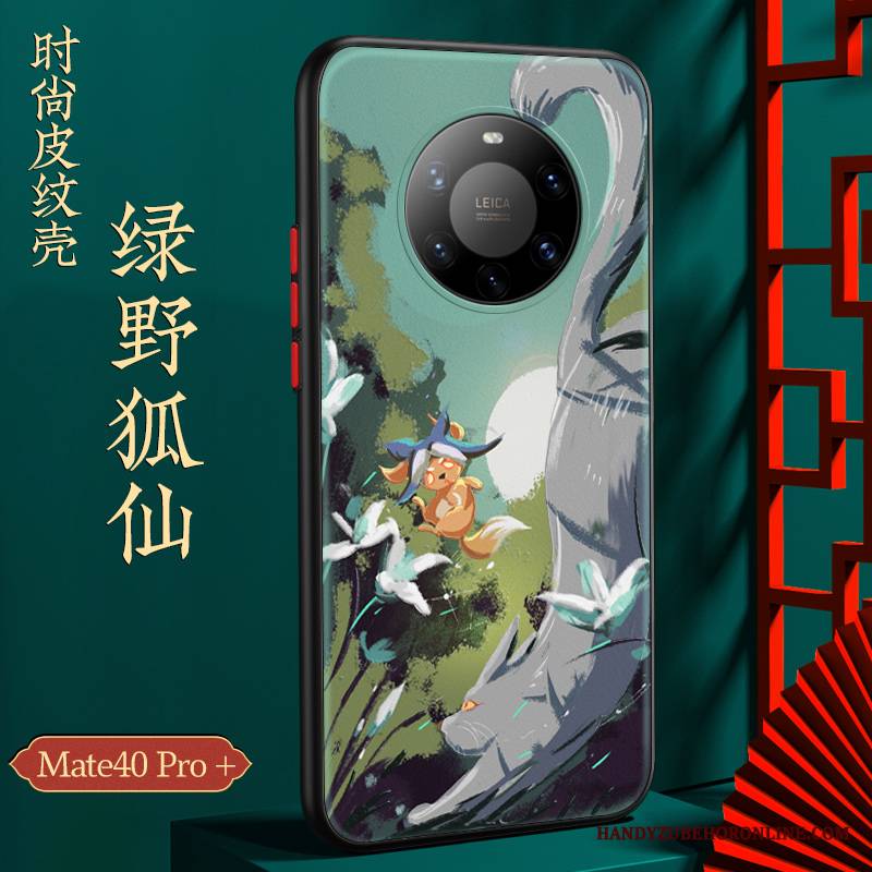 Huawei Mate 40 Pro+ Futerał Anti-fall Chiński Styl Etui All Inclusive Zielony Modna Marka