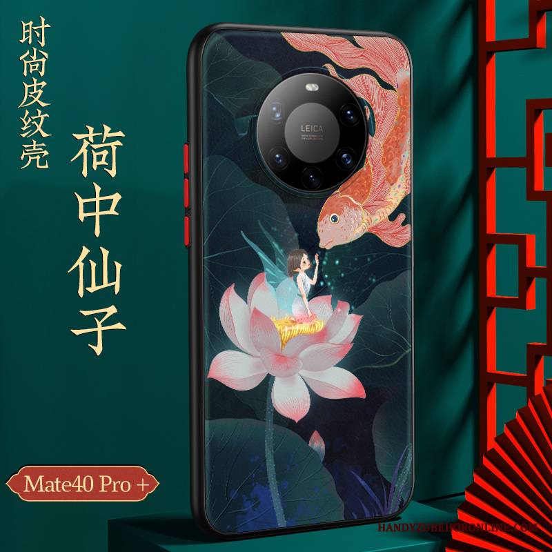 Huawei Mate 40 Pro+ Futerał Anti-fall Chiński Styl Etui All Inclusive Zielony Modna Marka