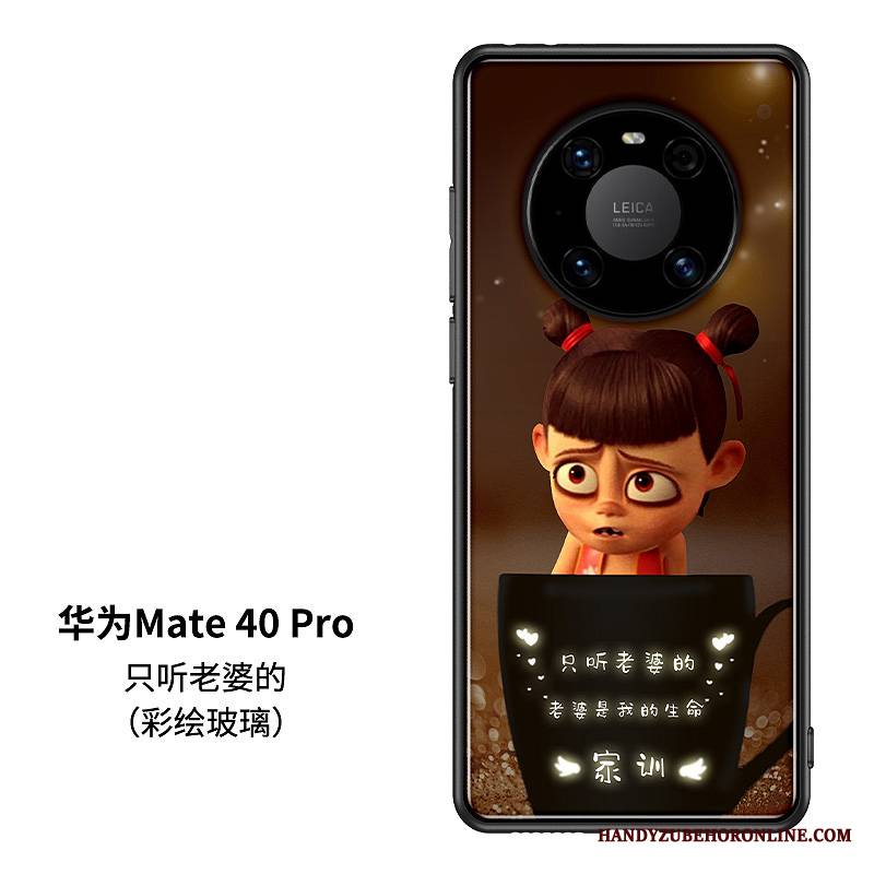 Huawei Mate 40 Pro Futerał Modna Marka Kreskówka Silikonowe Kreatywne Khaki Zakochani Tendencja