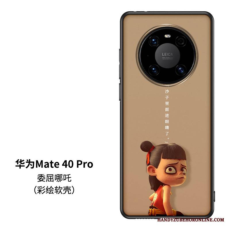 Huawei Mate 40 Pro Futerał Modna Marka Kreskówka Silikonowe Kreatywne Khaki Zakochani Tendencja