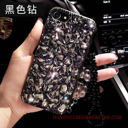 Huawei Mate 8 Futerał Rhinestone Klejnoty Tendencja Wiszące Ozdoby Etui All Inclusive Czarny