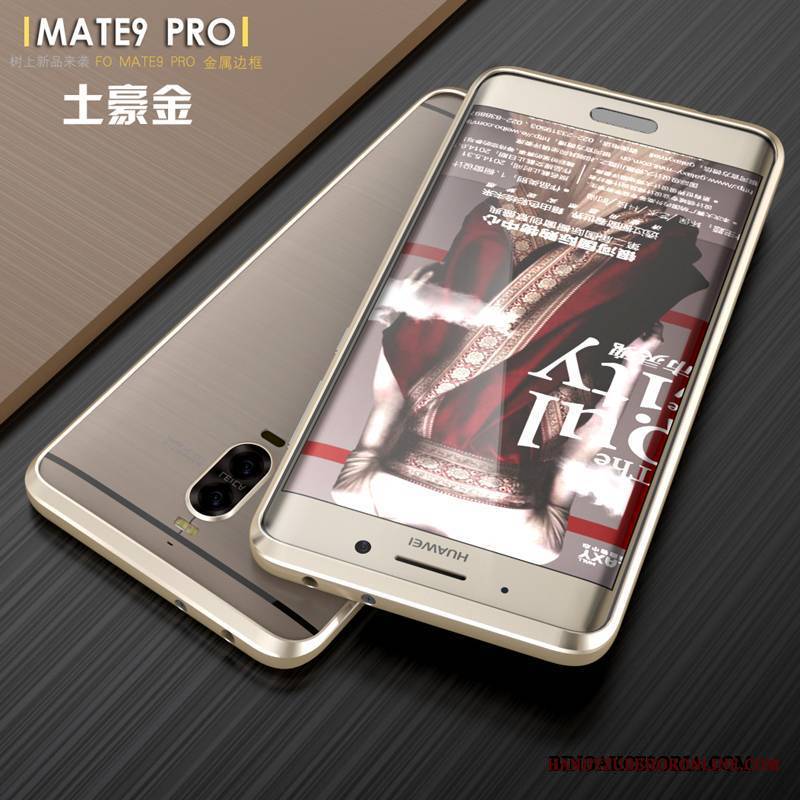 Huawei Mate 9 Pro Futerał Metal Granica Cienka Ochraniacz Anti-fall Etui Na Telefon Tendencja