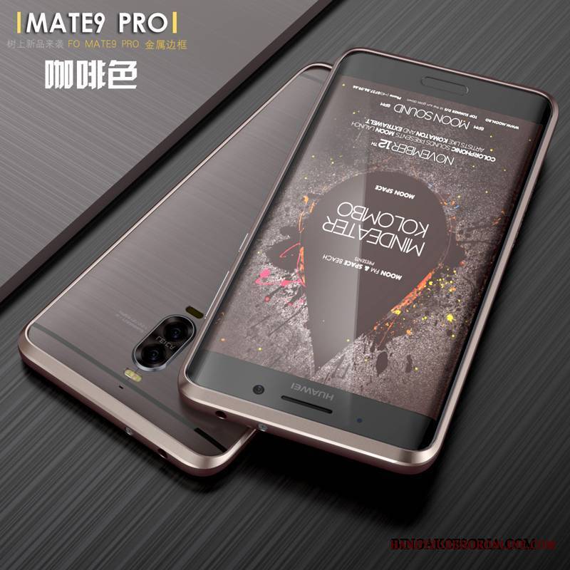 Huawei Mate 9 Pro Futerał Metal Granica Cienka Ochraniacz Anti-fall Etui Na Telefon Tendencja