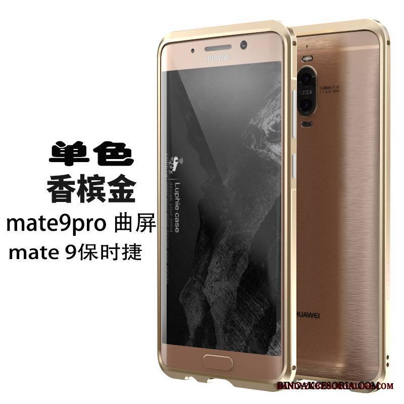 Huawei Mate 9 Pro Granica Futerał Etui Etui Na Telefon Srebro Ochraniacz Metal