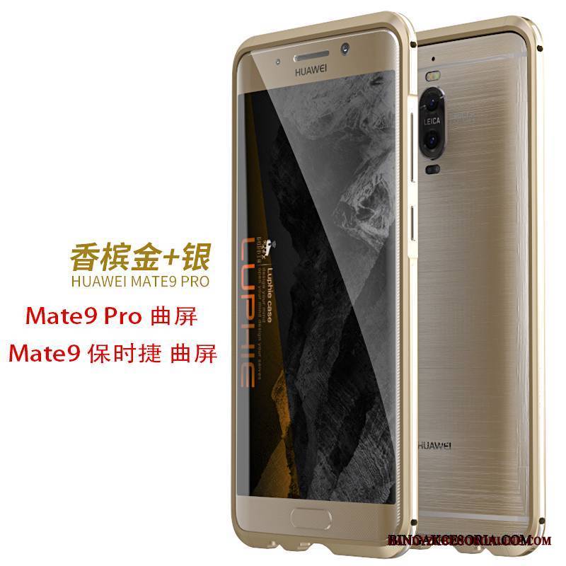 Huawei Mate 9 Pro Granica Futerał Etui Etui Na Telefon Srebro Ochraniacz Metal