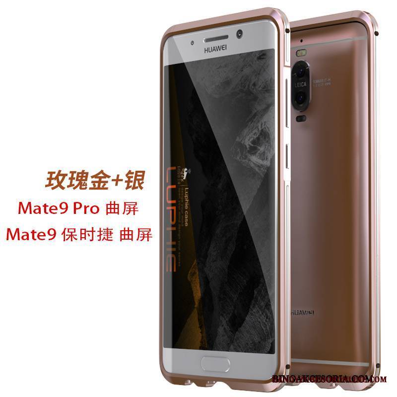 Huawei Mate 9 Pro Granica Futerał Etui Etui Na Telefon Srebro Ochraniacz Metal