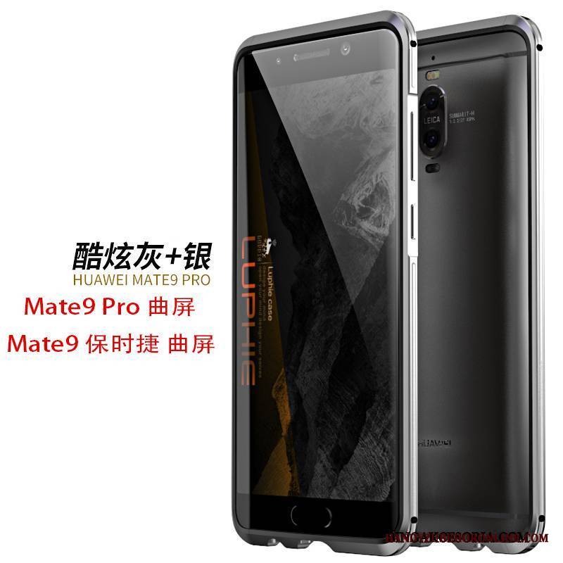 Huawei Mate 9 Pro Granica Futerał Etui Etui Na Telefon Srebro Ochraniacz Metal