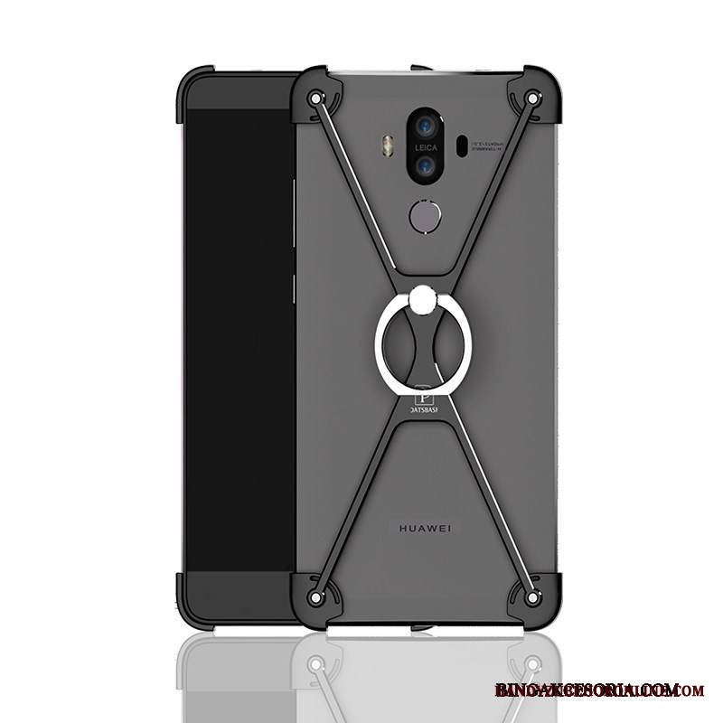 Huawei Mate 9 Ring Szary Anti-fall Futerał Metal Etui Na Telefon Granica