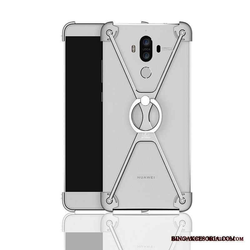 Huawei Mate 9 Ring Szary Anti-fall Futerał Metal Etui Na Telefon Granica