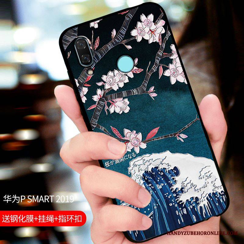 Huawei P Smart 2019 Futerał All Inclusive Nubuku Etui Dostosowane Niebieski Ochraniacz Etui Na Telefon