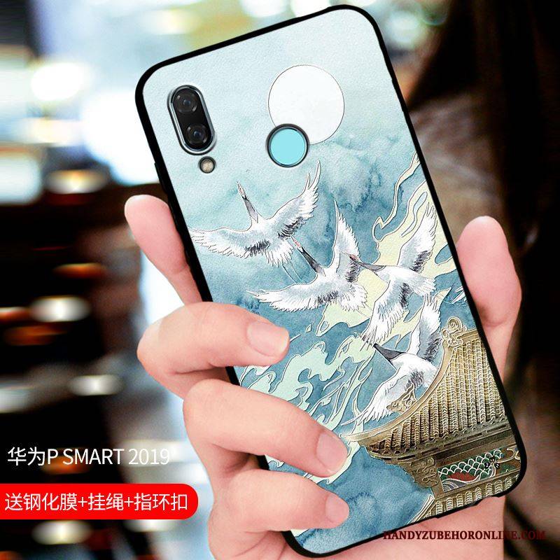 Huawei P Smart 2019 Futerał All Inclusive Nubuku Etui Dostosowane Niebieski Ochraniacz Etui Na Telefon