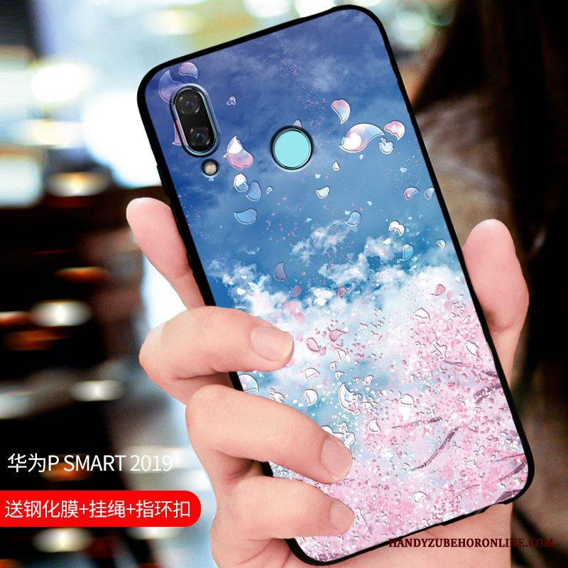 Huawei P Smart 2019 Futerał All Inclusive Nubuku Etui Dostosowane Niebieski Ochraniacz Etui Na Telefon