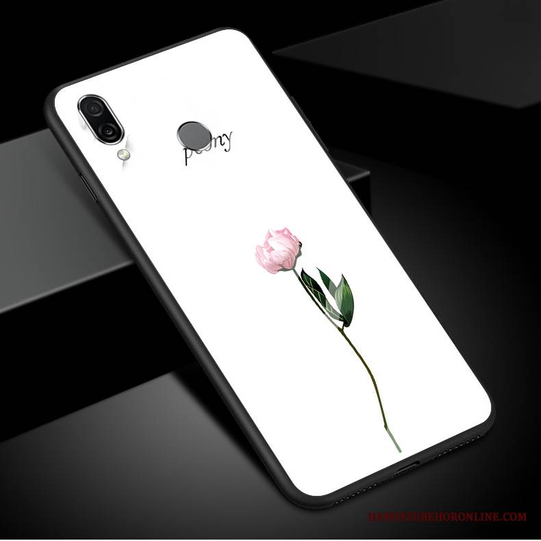 Huawei P Smart 2019 Futerał Biały Sztuka Eleganckie Etui Na Telefon Proste Liść Drzewa Szkło