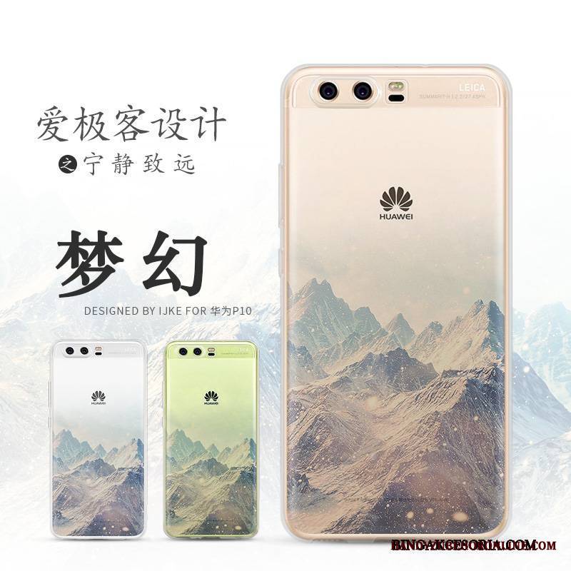 Huawei P10 Futerał Anti-fall Etui Miękki Sceneria Ochraniacz Telefon Komórkowy Silikonowe