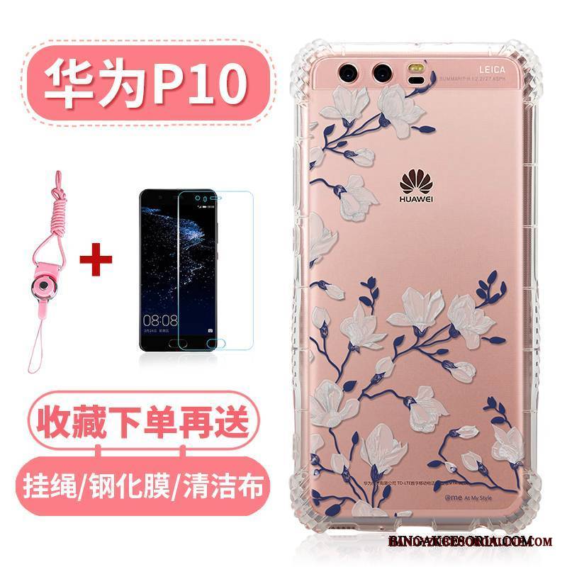 Huawei P10 Futerał Przezroczysty Balon Telefon Komórkowy All Inclusive Miękki Silikonowe Różowe