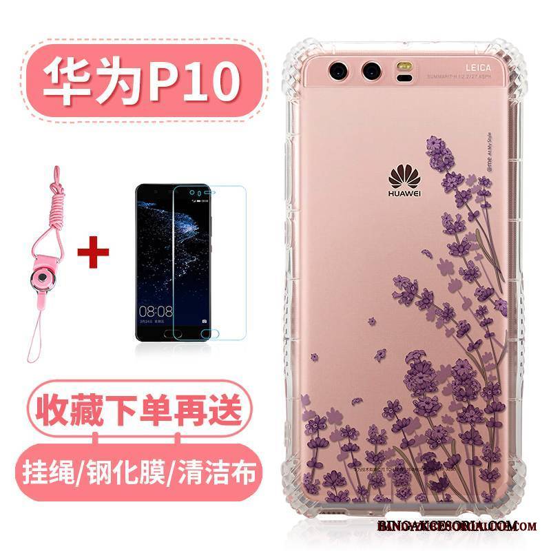 Huawei P10 Futerał Przezroczysty Balon Telefon Komórkowy All Inclusive Miękki Silikonowe Różowe