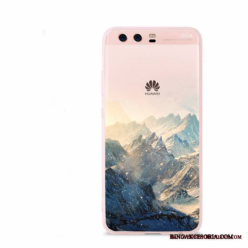 Huawei P10 Futerał Telefon Komórkowy Etui Sceneria Anti-fall Żółty Ochraniacz Kreatywne